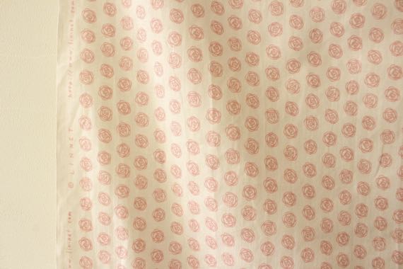 LINNETリネンプリント ローズドット<br />イングリッシュローズー